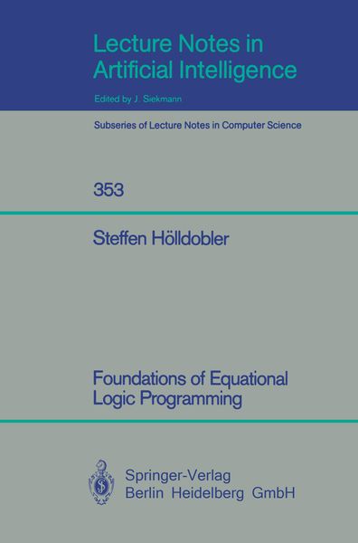 Produktbild: Foundations of Equational Logic Programming