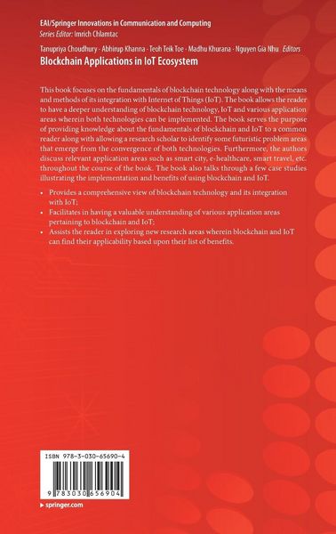 Produktbild: Blockchain Applications in IoT Ecosystem