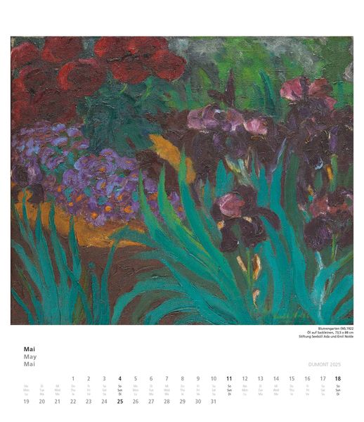 Emil Nolde 2025 - Kunstkalender - Wandkalender im Format 34,5 x 40 cm - Spiralbindung
