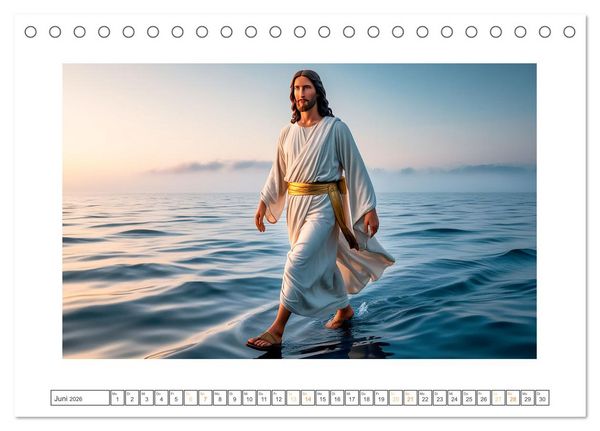 Produktbild: Durch das Jahr mit Jesus (Tischkalender 2026 DIN A5 quer), CALVENDO Monatskalender