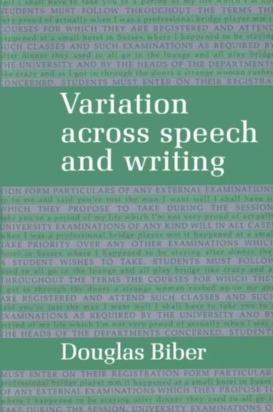 Produktbild: Variation across Speech and Writing