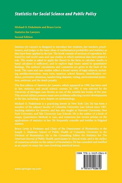 Produktbild: Statistics for Lawyers