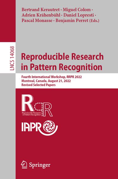 Produktbild: Reproducible Research in Pattern Recognition