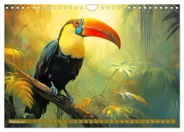Produktbild: Dschungel Faszination (Wandkalender 2026 DIN A4 quer), CALVENDO Monatskalender