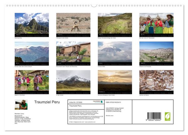 Produktbild: Traumziel Peru (hochwertiger Premium Wandkalender 2026 DIN A2 quer), Kunstdruck in Hochglanz