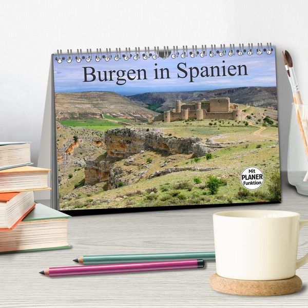 Produktbild: Burgen in Spanien (Tischkalender 2026 DIN A5 quer), CALVENDO Monatskalender