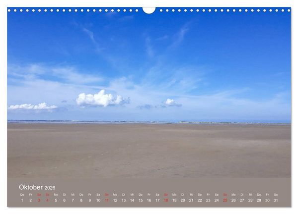 Produktbild: R&ouml;m&ouml; - Wasser, Wind und endloser Strand (Wandkalender 2026 DIN A3 quer), CALVENDO Monatskalender