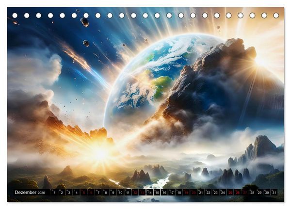 Produktbild: Erde - Blauer &Uuml;berlebensk&uuml;nstler (Tischkalender 2026 DIN A5 quer), CALVENDO Monatskalender