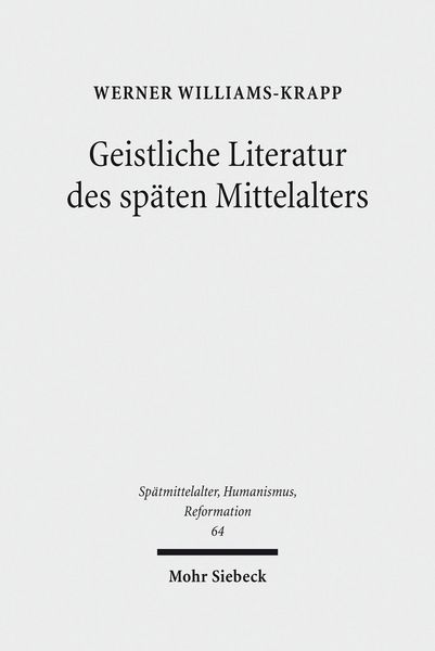 Produktbild: Geistliche Literatur des sp&auml;ten Mittelalters