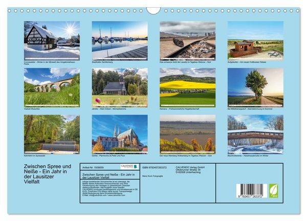 Produktbild: Zwischen Spree und Nei&szlig;e - Ein Jahr in der Lausitzer Vielfalt (Wandkalender 2026 DIN A3 quer), CALVENDO Monatskalender