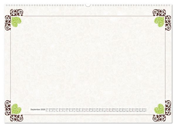 Produktbild: Bastelkalender Nostalgie-Rahmen 2026 (hochwertiger Premium Wandkalender 2026 DIN A2 quer), Kunstdruck in Hochglanz