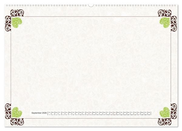 Produktbild: Bastelkalender Nostalgie-Rahmen 2026 (Wandkalender 2026 DIN A2 quer), CALVENDO Monatskalender
