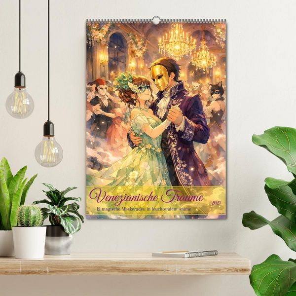 Produktbild: Venezianische Tr&auml;ume (Wandkalender 2027 DIN A2 hoch), CALVENDO Monatskalender