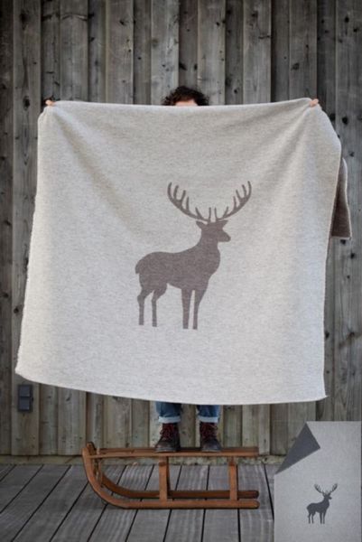 Produktbild: Flanelldecke "Hirsch Struktur" (GRS)
