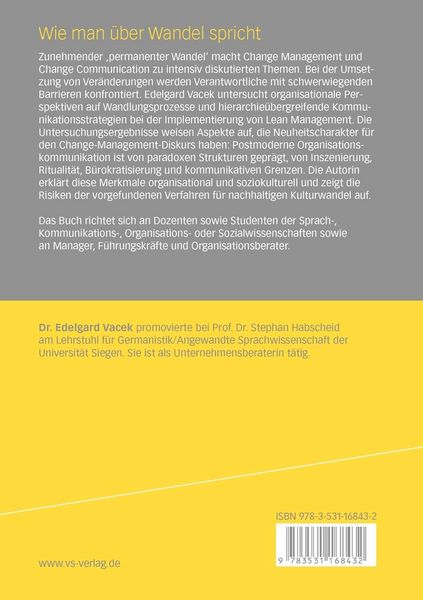 Produktbild: Wie man &uuml;ber Wandel spricht
