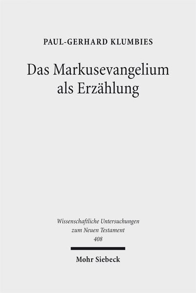 Produktbild: Das Markusevangelium als Erz&auml;hlung