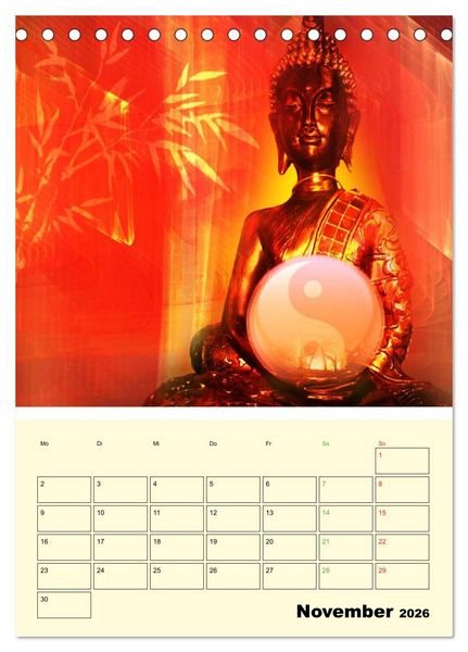 Produktbild: Buddhismus (Tischkalender 2026 DIN A5 hoch), CALVENDO Monatskalender