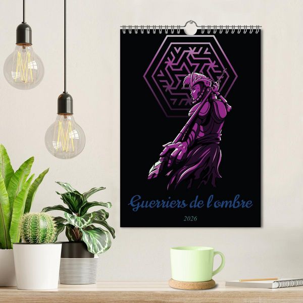 Produktbild: Guerriers de l'ombre (Calendrier mural 2026 DIN A4 horizontal), CALVENDO calendrier mensuel