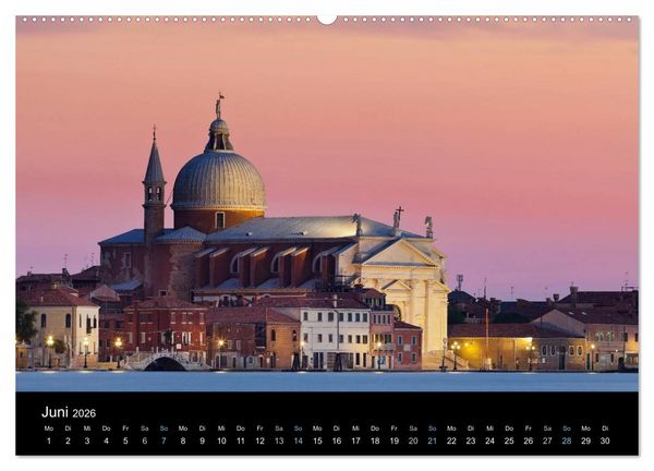 Produktbild: Venedig bei Nacht 2026 (Wandkalender 2026 DIN A2 quer), CALVENDO Monatskalender
