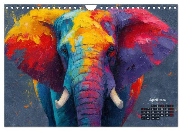 Produktbild: Tiere im Portr&auml;t - Aquarell Tierkalender f&uuml;r die ganze Familie (Wandkalender 2026 DIN A4 quer), CALVENDO Monatskalender