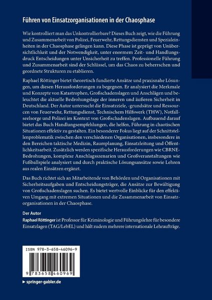 Produktbild: F&uuml;hren von Einsatzorganisationen in der Chaosphase