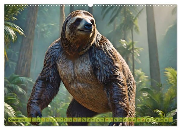 Produktbild: Urzeittiere - Zeitreise in eine vergangene Welt (hochwertiger Premium Wandkalender 2026 DIN A2 quer), Kunstdruck in Hochglanz