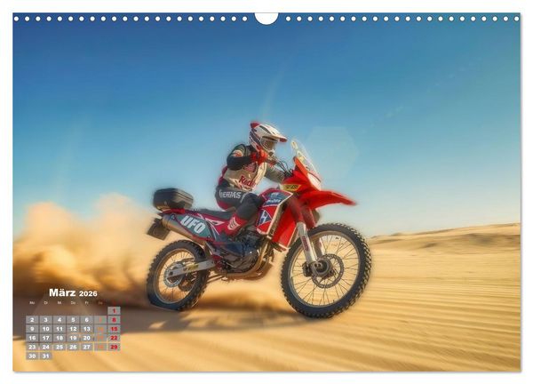 Produktbild: W&uuml;stenrallye Dakar Motorrad (Wandkalender 2026 DIN A3 quer), CALVENDO Monatskalender
