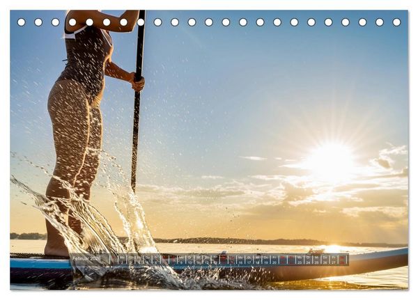 Produktbild: Im Fluss der Zeit &ndash; SUP-Momente zum Durchatmen (Tischkalender 2026 DIN A5 quer), CALVENDO Monatskalender