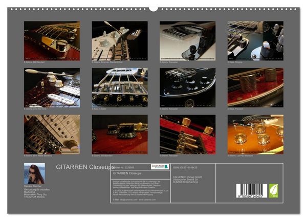 Produktbild: GITARREN Closeups (hochwertiger Premium Wandkalender 2026 DIN A2 quer), Kunstdruck in Hochglanz