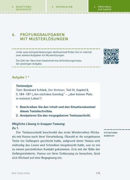 Produktbild: Der Vorleser von Bernhard Schlink