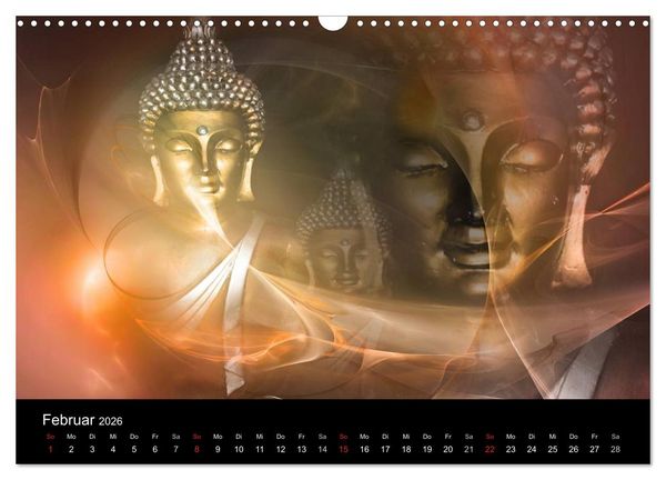 Produktbild: Buddha und Yin Yang (Wandkalender 2026 DIN A3 quer), CALVENDO Monatskalender