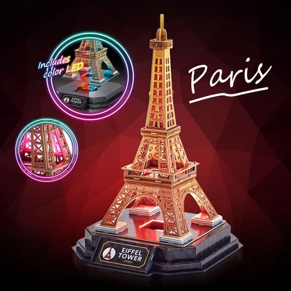 Produktbild: CUBICFUN - 3D Puzzle Eiffelturm LED 51 Teile