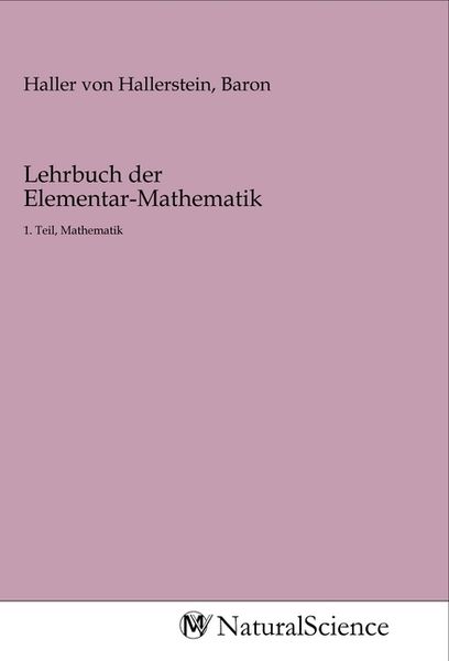 Produktbild: Lehrbuch der Elementar-Mathematik