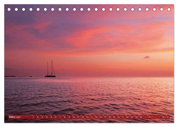Produktbild: Die Malediven: Fluchtpunkt Sehnsucht (Tischkalender 2027 DIN A5 quer), CALVENDO Monatskalender