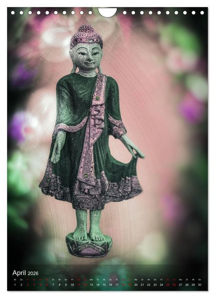 Produktbild: Die Welt mit Buddha (Wandkalender 2026 DIN A4 hoch), CALVENDO Monatskalender