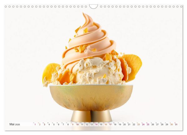 Produktbild: Leckere Eisbecher Kreationen (Wandkalender 2026 DIN A3 quer), CALVENDO Monatskalender