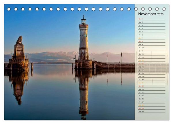 Produktbild: Leuchtt&uuml;rme - maritime Wegweiser in Deutschland (Tischkalender 2026 DIN A5 quer), CALVENDO Monatskalender