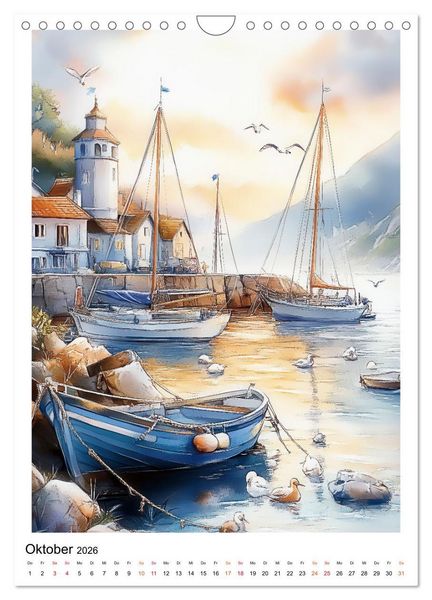 Produktbild: Maritimes Leben im Hafen (Wandkalender 2026 DIN A4 hoch), CALVENDO Monatskalender