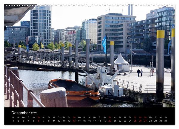 Produktbild: Hafencity Hamburg &ndash; die Perspektive (Wandkalender 2026 DIN A2 quer), CALVENDO Monatskalender