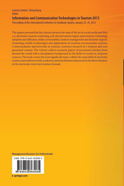 Produktbild: Information and Communication Technologies in Tourism 2013