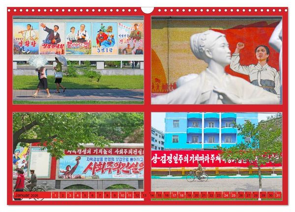 Produktbild: NORDKOREA - SCH&Ouml;NES UNGEW&Ouml;HNLICHES FARBIGES FREUNDLICHES (Wandkalender 2026 DIN A3 quer), CALVENDO Monatskalender