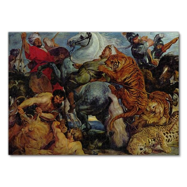 Produktbild: Lais Puzzle Peter Paul Rubens - Tiger- und L&ouml;wenjagd 1000 Teile
