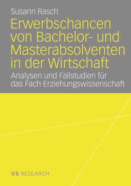 Produktbild: Erwerbschancen von Bachelor- und Master-Absolventen in der Wirtschaft