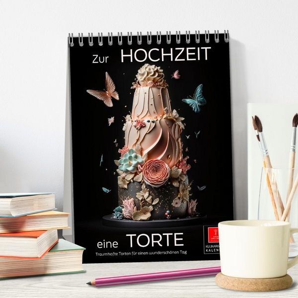 Produktbild: Zur Hochzeit eine Torte (Tischkalender 2026 DIN A5 hoch), CALVENDO Monatskalender