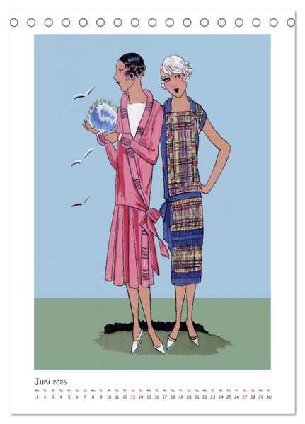 Produktbild: Paris Fashion Art d&eacute;co (Tischkalender 2026 DIN A5 hoch), CALVENDO Monatskalender