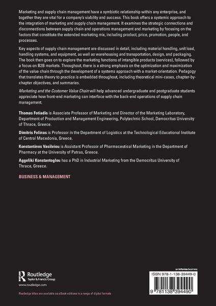 Produktbild: Marketing and the Customer Value Chain
