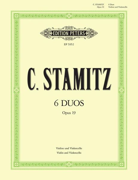 Produktbild: Stamitz, C: 6 Duos Op. 19 for Violin and Cello