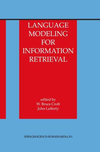 Produktbild: Language Modeling for Information Retrieval