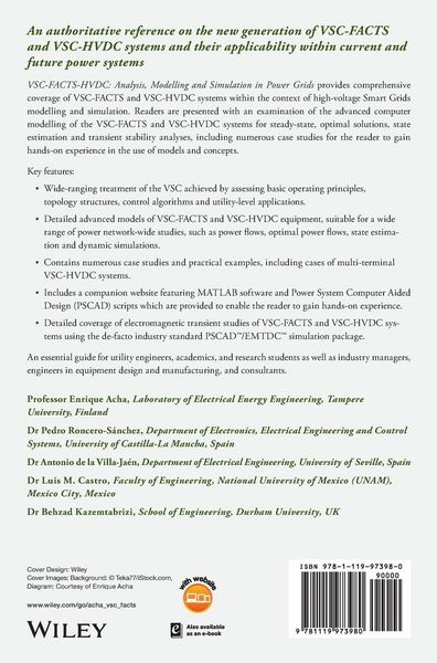 Produktbild: VSC-FACTS-HVDC: Modelling, Analysis and Simulation in Power Grids