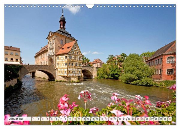 Produktbild: Franken - Bamberg, Bayreuth, Coburg, N&uuml;rnberg, Rothenburg, W&uuml;rzburg (Wandkalender 2026 DIN A3 quer), CALVENDO Monatskalender